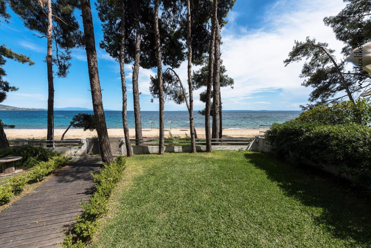 #Luxlikehome - Mediterranee Beachfront Summer House Kalyves Polygyrou 외부 사진