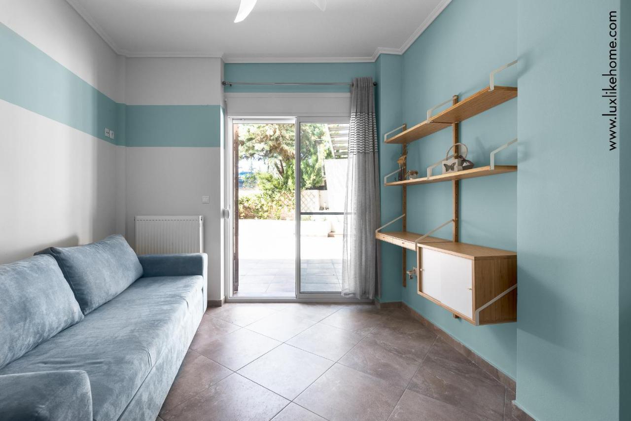 #Luxlikehome - Mediterranee Beachfront Summer House Kalyves Polygyrou 외부 사진