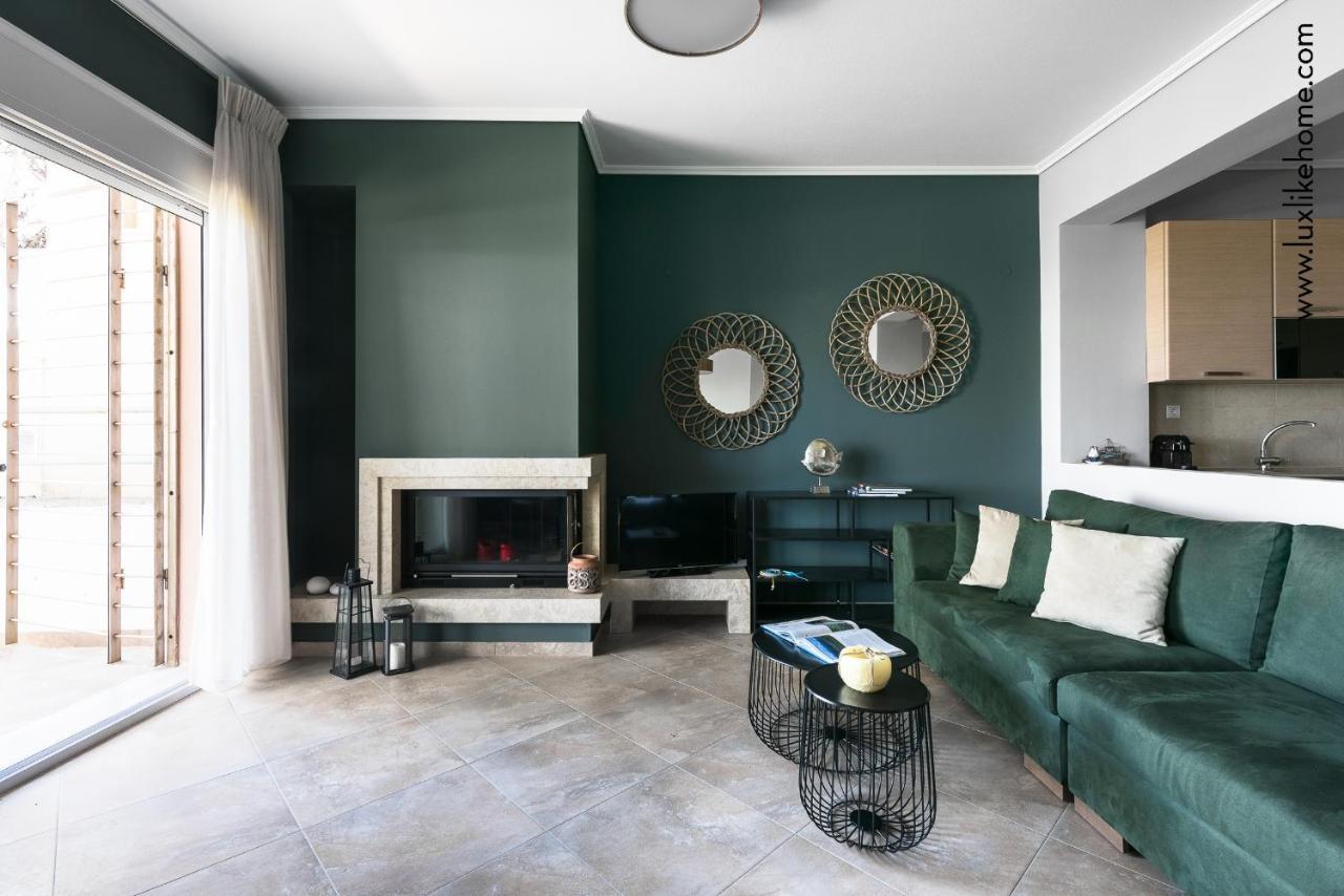#Luxlikehome - Mediterranee Beachfront Summer House Kalyves Polygyrou 외부 사진